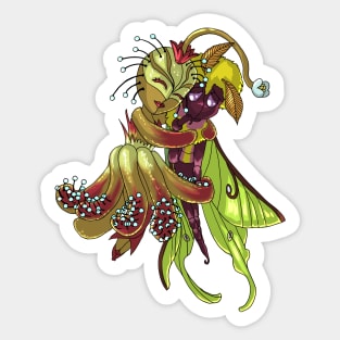 Plant and Insect Girl Hug MONSTER GIRLS Series I Sticker